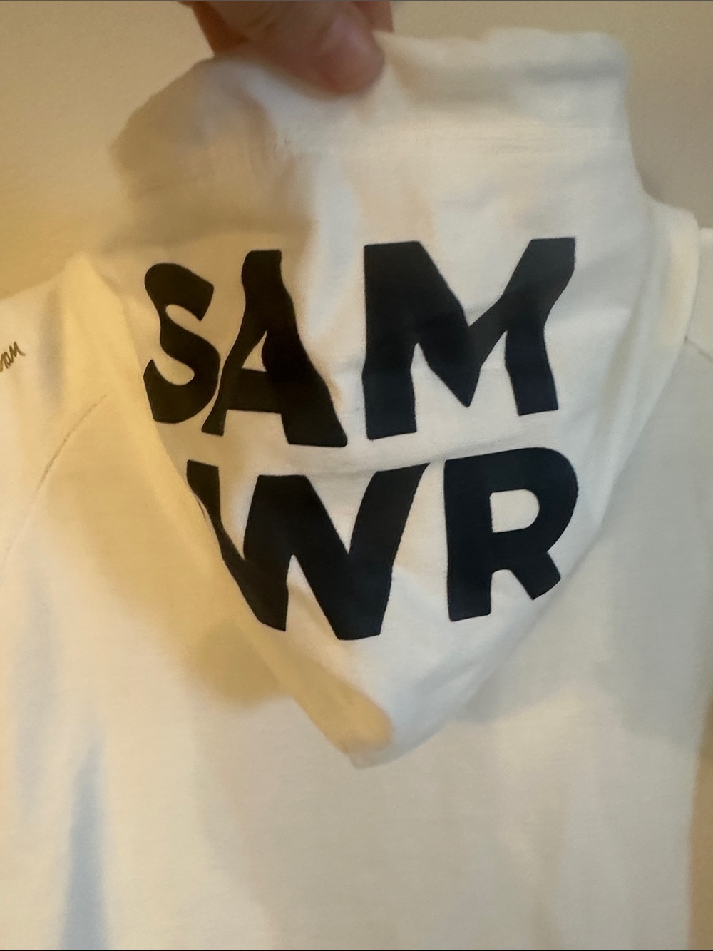 Sam Edelman Cream Hoodie with Black Drawstrings, never worn - Picture 7 of 7